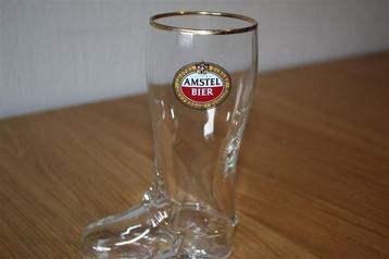 Amstel bierglas in laarsvorm ? met oud logo [15,9 cm] beschikbaar voor biedingen