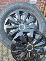 2 zwarte wieldoppen en velgen met banden 13Inch 4x100, Ophalen