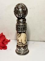 Antieke Hanger/Stempel Tibet Been & Zilver, Ophalen of Verzenden