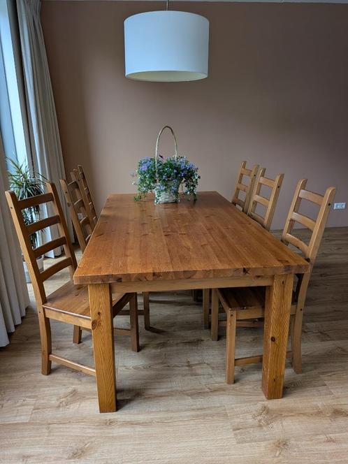 Ikea eettafel FORSBY 180x100 + 6 stoelen, Huis en Inrichting, Tafels | Eettafels, Gebruikt, 50 tot 100 cm, 150 tot 200 cm, Vijf personen of meer