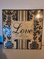 2 vintage emaille borden met spreuk, Ophalen, Gebruikt