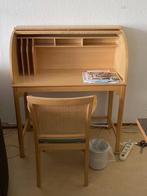 Bureau met rolluik en twee stoelen, Huis en Inrichting, Bureaus, Ophalen, Gebruikt, Bureau