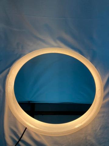 Vintage verlichte spiegel van Egon Hillebrand jaren 60 beschikbaar voor biedingen