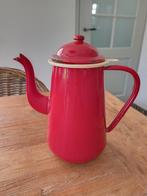rode emaille koffiepot met filter, Ophalen of Verzenden