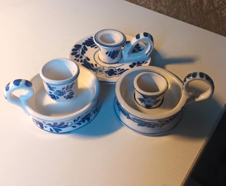 3x blaker Delfts Blauw, Antiek en Kunst, Curiosa en Brocante, Ophalen of Verzenden