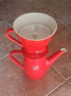Douwe Egberts rode koffiepot met filterhouder. Puntgaaf!, Antiek en Kunst, Ophalen of Verzenden