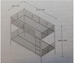 Stapelbed, Huis en Inrichting, Slaapkamer | Bedden, Metaal, Ophalen
