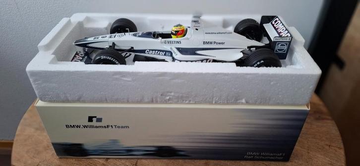 1.18 bmw williams f1 ralf schumacher, Hobby en Vrije tijd, Modelauto's | 1:18, Zo goed als nieuw, Auto, MiniChamps, Ophalen of Verzenden