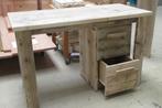 Steigerhouten bureau met optie ladeblok, Ophalen, Nieuw