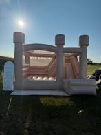 Sprongkasteel beige en ballenbak met glijbaan, Ophalen of Verzenden, Zo goed als nieuw
