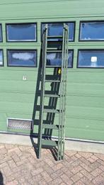 ladder schuifladder 3 x 8 spots  werhoogte ca 8 meter, Ophalen, Gebruikt, Ladder, Opvouwbaar of Inschuifbaar