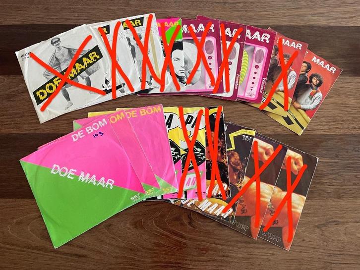 Collectie 18=>7 Vinyl Singles Doe Maar, Cd's en Dvd's, Vinyl Singles, Gebruikt, Single, Pop, 7 inch, Ophalen of Verzenden