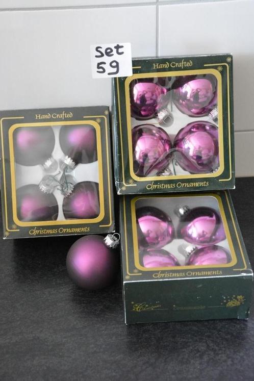 Leuke set kerstballen, set 59, Diversen, Kerst, Gebruikt, Ophalen of Verzenden