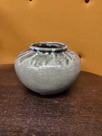 Vintage Bolvaas Aardewerk Druipglazuur Craquelé Jaren 60, Huis en Inrichting, Woonaccessoires | Vazen, Overige kleuren, ., Aardewerk of Porselein