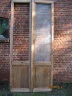 273,5hx127br Dubbele hoge smalle paneeldeuren, geloogd