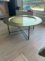Elegante ronde tafel in bronskleur, Ophalen, Overige materialen, Gebruikt, 50 tot 100 cm