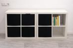 2x IKEA KALLAX kast (4 vakken) – inclusief 6 zwarte bakken, Ophalen, 50 tot 100 cm, Zo goed als nieuw, Minder dan 100 cm