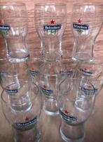 Tien bierglazen Heineken, jaren 80, 0,25 cl, Ophalen of Verzenden, Zo goed als nieuw, Bierglas