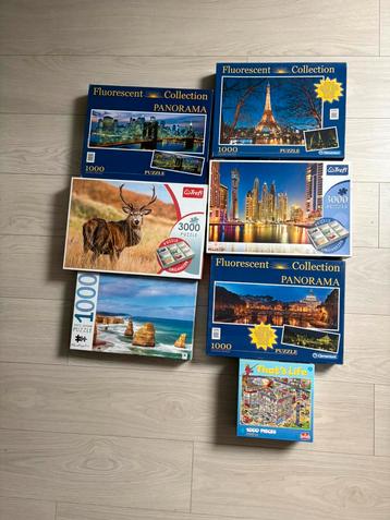 Diverse puzzels 1000 - 3000 stukjes beschikbaar voor biedingen
