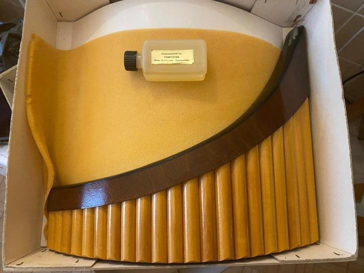 Panfluit 21 pijpen – walnoot frame Peter Kobliczek, Muziek en Instrumenten, Instrumenten | Toebehoren, Zo goed als nieuw, Overige instrumenten