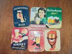 6 retro Heineken onderzetters, Verzamelen, Ophalen of Verzenden, Zo goed als nieuw, Viltje(s), Heineken