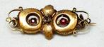 Antiek juweel broche goud - spinel en glas (origineel)., Ophalen of Verzenden, Goud, Broche