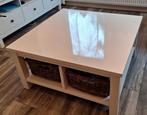 Mooie witte salontafel met 2 langwerpige manden, Huis en Inrichting, Tafels | Salontafels, Ophalen, 50 tot 100 cm, 50 tot 100 cm