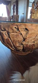 Mooie tafel drijfhout, Huis en Inrichting, Tafels | Salontafels, Ophalen, 50 tot 100 cm, Zo goed als nieuw, Minder dan 50 cm