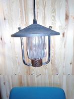 Mid Century Hanglamp Teak, Huis en Inrichting, Lampen | Hanglampen, Gebruikt, Glas, Ophalen of Verzenden, Minder dan 50 cm