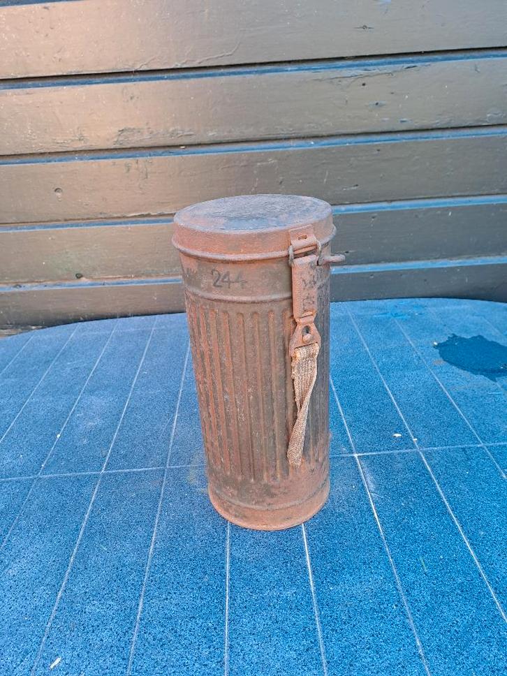 Duitse Gasmaskerbus met compleet masker 1936, Verzamelen, Militaria | Tweede Wereldoorlog, Landmacht, Overige typen, Duitsland