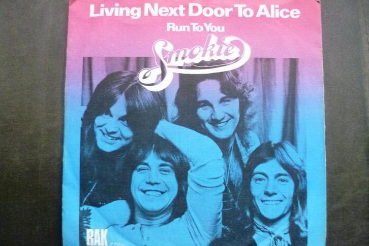 smokie - living next door to alice, Cd's en Dvd's, Vinyl Singles, Zo goed als nieuw, Single, Overige genres, 7 inch, Ophalen of Verzenden