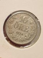 Zweden, 10 ore 1874, zilver (19), Zilver, Ophalen of Verzenden, Overige landen