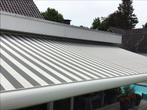 Zonnescherm luifel 6x3m gr/wit in zeer goede staat elektris, Ophalen