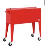 Koelbox op wielen 92x43x89 cm rood, nieuw in doos, ., Rond, Nieuw, Ophalen of Verzenden