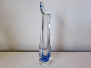 Vaas glas cristal Kristal Unie Maastricht helder blauwe  beschikbaar voor biedingen