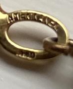 twee vintage vergulde " Amerikaner" kettingen, Verzenden, Gebruikt, Goud, Overige materialen