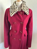 King Louie maat L donkerrode midi winter jas 2712, Maat 42/44 (L), Ophalen of Verzenden, Zo goed als nieuw, King Louie