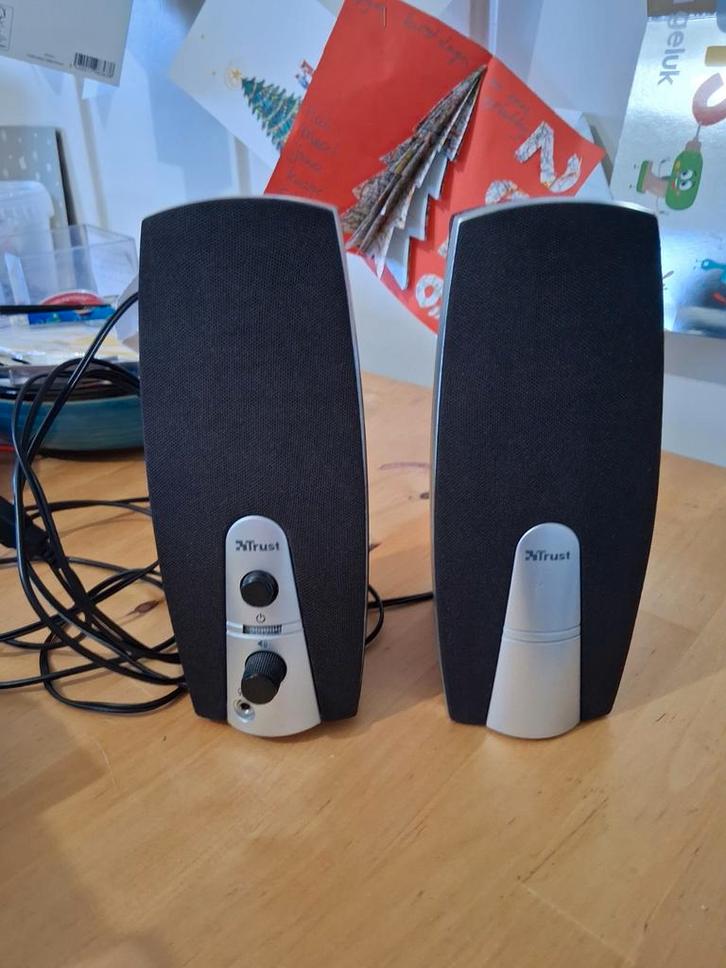 Gratis Trust Luidsprekers - Goed Geluid!, Computers en Software, Pc speakers, Gebruikt, Audiokanaal 2.0, Ophalen