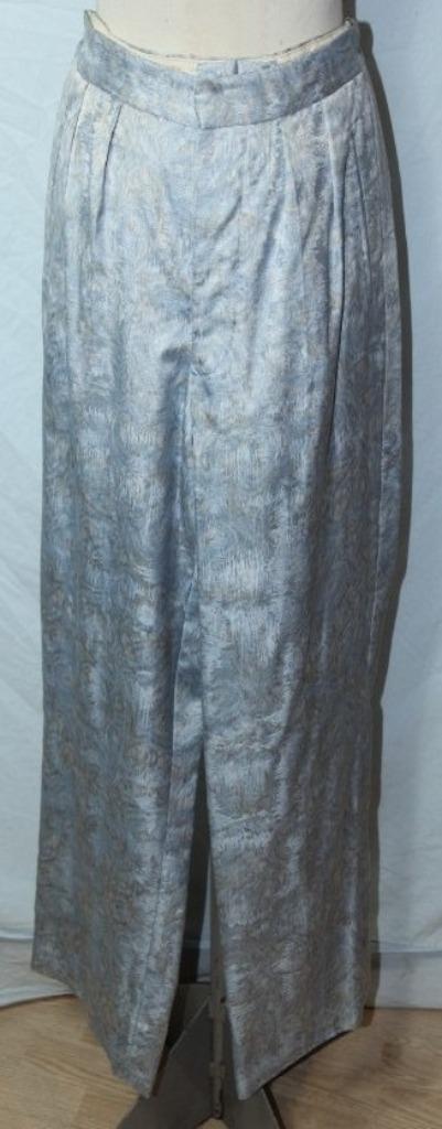 gave glanzende pantalon, apart patroon mt.48 ,v. een theater, Kleding | Heren, Carnavalskleding en Feestkleding, Zo goed als nieuw