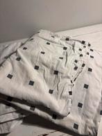 Wit dekbedovertrek met zwarte vierkantjes, Ophalen of Verzenden, Zo goed als nieuw, Wit, Dekbedovertrek