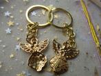 370/ gold plated DQ engel sleutelhangers met bedank kaartje, Ophalen of Verzenden, Nieuw, Hanger