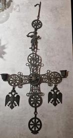 Byzantijns Kruis Kandelaar met Dubbelkoppige Adelaar, Antiek en Kunst, Ophalen of Verzenden