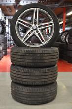 18" BMW 3 Serie F30 Velgen + Zomerbanden + TPMS, Niet ingevuld, 18 inch, Gebruikt, Banden en Velgen