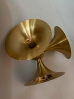 Wandlamp trompet messing goud, Ophalen, Zo goed als nieuw