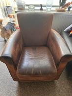 Leren fauteuil, Huis en Inrichting, Ophalen, Gebruikt, 75 tot 100 cm