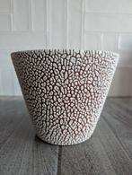 Vintage bloempot met reliëf bruisglazuur, Rond, Ophalen of Verzenden, Zo goed als nieuw, Aardewerk