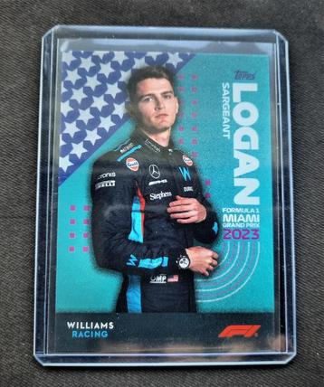 Topps kaart Logan Sargeant Miami Grand Prix 2023 Zeldzaam beschikbaar voor biedingen