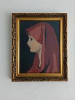 Mooie geborduurde Fabiola in sierlijke lijst, Antiek en Kunst, Ophalen of Verzenden