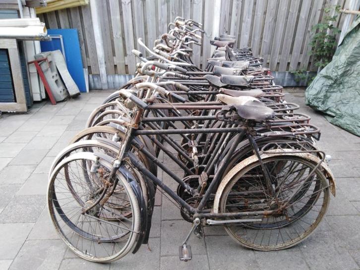 PARTIJ ANTIEKE FIETSEN JAREN 1940 TM 1960, Fietsen en Brommers, Fietsen | Oldtimers, Ophalen