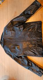 Gevoerd leren jasje maat 44, Ophalen of Verzenden, Gedragen, Zwart